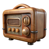 stunning abstract Antique Radio Side View high quality png