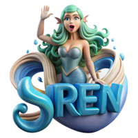 elegant artistic A Siren Luring Sailors with Her Song W professional png