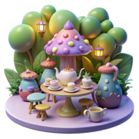 impressive minimalist A Whimsical Tea Party Hosted by a Group Of detailed png