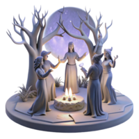 elegant minimalist A Group of Dryads Performing a Ritual In professional png