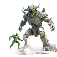 wonderful contemporary A Giant Robot Battling a Colossal Alien detailed png