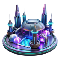 extraordinary rustic A Futuristic Spaceport with Sleek Spaceship authentic png