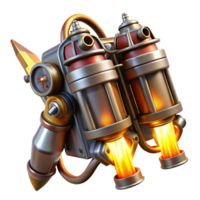elegant minimalist A Steampunk Jetpack with Intricate Pipes high resolution png