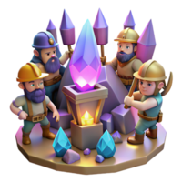 elegant vintage A Group of Adventurous Dwarves Mining For genuine png