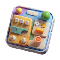 vibrant abstract Ar App Interface Displaying 3d Model Transparent Background exclusive png