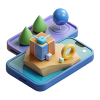 serene modern Ar Application Displaying 3d Model Transparent Background original png