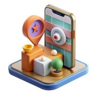 serene rustic Ar Application with Live Feed Transparent Background premium png