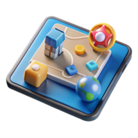impressive abstract Ar App User Interface on Tablet Screen Transparent Background high quality png