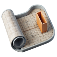 serene artistic Architectural Drawing Fragment with Fine Lines high resolution png