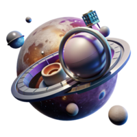 elegant rustic A Space Station Orbiting a Distant Planet genuine png