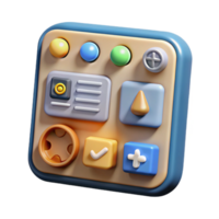 vibrant traditional Ar Interface with Interactive Buttons Transparent Background high resolution png