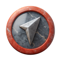 serene minimalist Ar Navigation Arrow Icon Element png