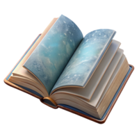 serene abstract Art Book Open Pages Transparent Background png