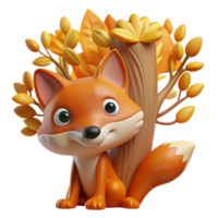 impressive minimalist A Curious Fox Peeking out from Behind A genuine png