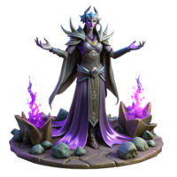 vibrant artistic A Powerful Sorceress Summoning a Spectral high resolution png