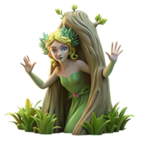 beautiful rustic A Dryad Emerging from a Tree Tru high resolution png