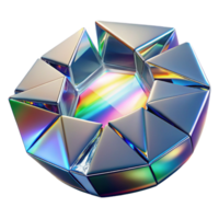 wonderful minimalist Shattered Glass Effect with Rainbow Refl detailed png