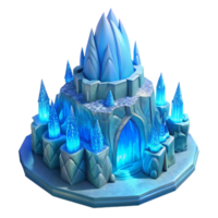 vibrant rustic An Intricate Ice Palace Sculpted from a Gl high quality png