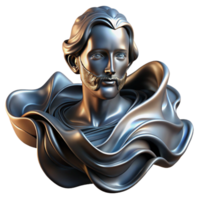 vibrant minimalist Abstract Portrait Composed of Flowing L premium png