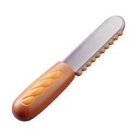 impressive creative Artisan Bread Knife Serrated Edge Transparent Background high quality png