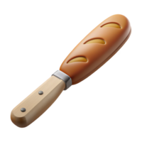 magnificent creative Artisan Bread Knife Wooden Handle Transparent Background high quality png