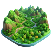 impressive classic A Lush Green Valley Viewed from a High V high resolution png