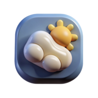 elegant contemporary Ar Weather App Element authentic png
