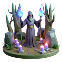 elegant creative A Fearsome Orc Chieftain Wielding a Bloo high resolution png