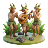 serene classic A Group of Satyrs Playing Music in a Fores high resolution png