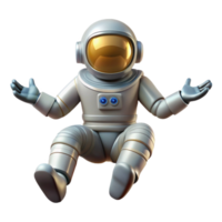 dramatic artistic Astronaut Floating Zero Gravity Pose Transparent Background png
