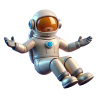magnificent vintage Astronaut Floating Zero Gravity Pose Transparent Background original png