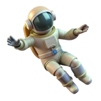 elegant contemporary Astronaut Floating Zero Gravity Pose Transparent Background original png
