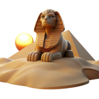 magnificent artistic A Mysterious Sphinx Perched on a Desert Du authentic png