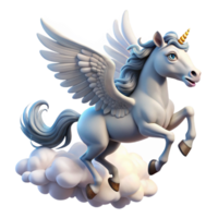 magnificent minimalist A Graceful Pegasus Flying Through the Clou genuine png