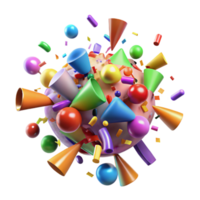 wonderful rustic A Chaotic Explosion of Colorful Confetti original png