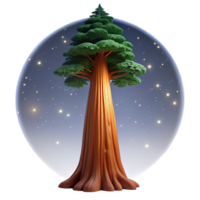 extraordinary artistic Giant Sequoia Reaching for the Sky high resolution png