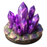 dramatic rustic A Cluster of Amethyst Crystals Growing O exclusive png