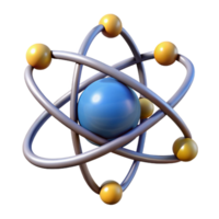 vibrant rustic Atomic Structure Model 3d View authentic png
