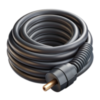 vibrant rustic Audio Cable Coiled Length Black Color Transparent Background authentic png