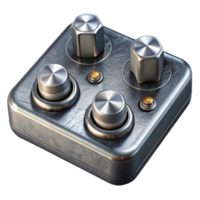 wonderful abstract Audio Interface Knobs Silver and Black Transparent Background genuine png