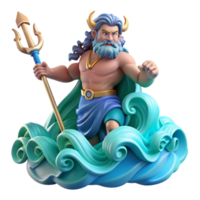 dramatic rustic Poseidon Commanding a Tempestuous Sea W png