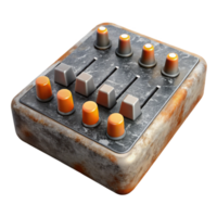 magnificent minimalist Audio Mixer Faders Close Up Element png