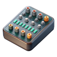 dramatic rustic Audio Mixer Top View Element high resolution png