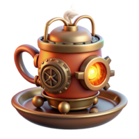 beautiful traditional A Whimsical Steampunk Teacup with Intri original png