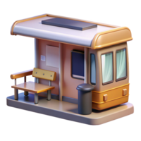 vibrant minimalist Automated Bus Stop Digital Display Cutout authentic png