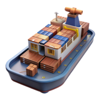 beautiful modern Automated Cargo Ship Deck View Cutout genuine png