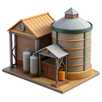 serene rustic Automated Grain Storage System high resolution png