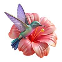magnificent rustic A Tiny Hummingbird Hovering over a Vibra premium png