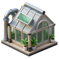 serene classic Automated Greenhouse Ventilation System Side View Cutout high resolution png