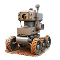 elegant creative Automated Harvesting Robot in Field Transparent Background high resolution png